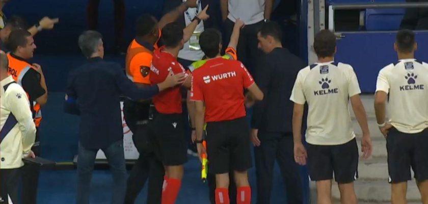 Aficionados descontrolados: la preocupante agresión al árbitro Quintero González en el Espanyol-Villarreal