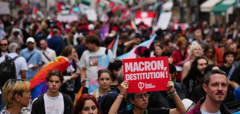 Macron en la cuerda floja: manifestaciones y movilizaciones en París por su destitución