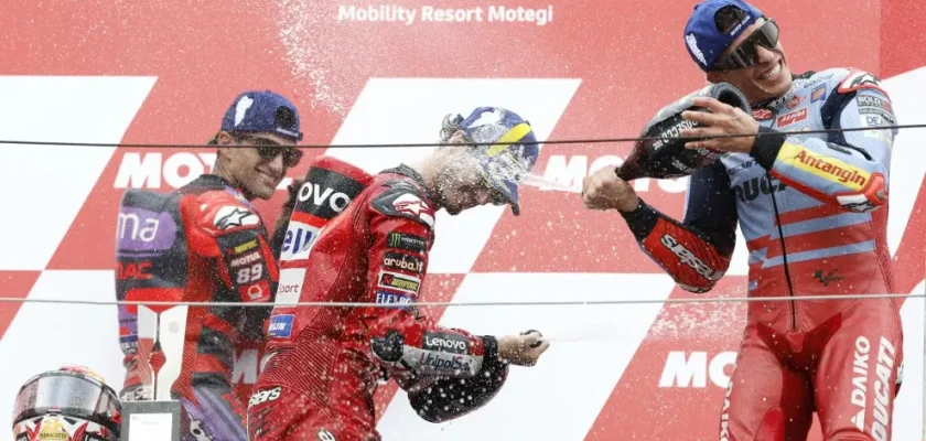 MotoGP: el emocionante duelo entre bagnaia y martín tras el gp de japón