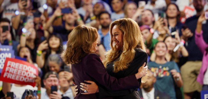 El poder del voto: Beyoncé une fuerzas con Kamala Harris en un mitin histórico