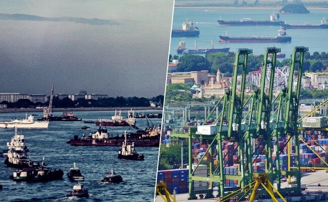 El congestionado puerto de Singapur: ¿la debilidad del comercio global?