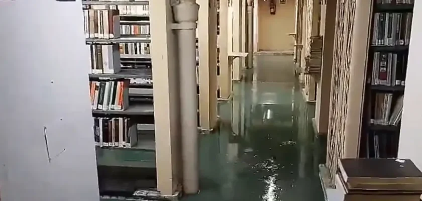 La Biblioteca Nacional bajo agua: ¿por qué las lluvias revelan un problema estructural?