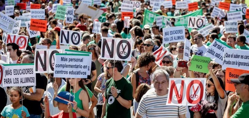 La Marea Verde regresa a Madrid: Huelgas y protestas por los derechos en la educación