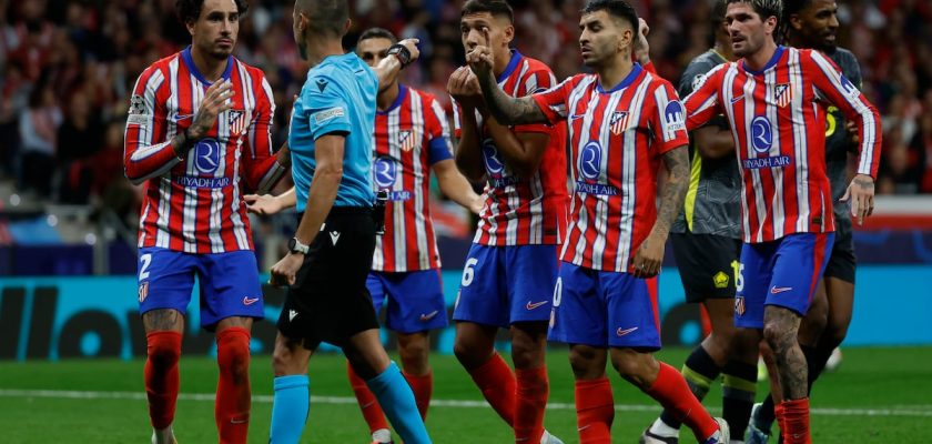 Atlético de Madrid presenta queja oficial a la UEFA: controversia del penalti en el partido contra Lille