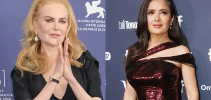 El tenso encuentro en la Semana de la Moda de París: Nicole Kidman y Salma Hayek bajo el foco