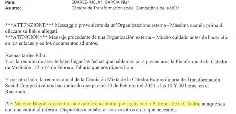 La polémica cátedra de Begoña Gómez: ¿un escándalo de tráfico de influencias en la Universidad Complutense?