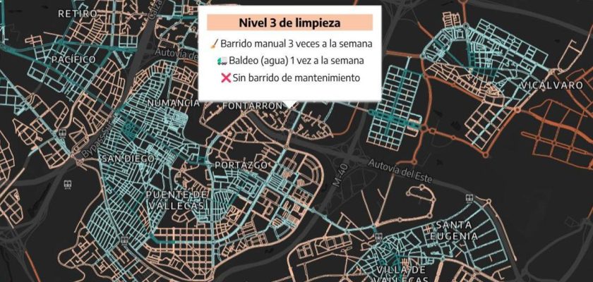 El laberinto de la limpieza en Madrid: ¿cómo se organiza el barrido de calles y qué barrios tienen más atención?