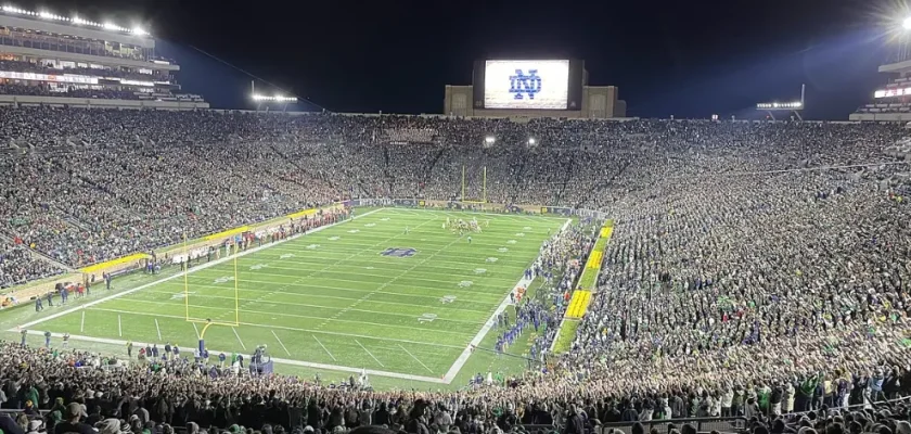 La historia del Notre Dame Stadium: un templo del fútbol americano universitario