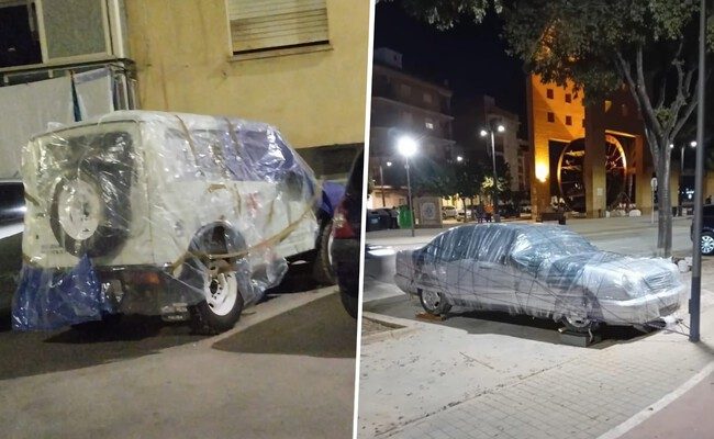 La batalla del vinilo contra las tormentas: cómo los españoles intentan salvar sus coches de la DANA