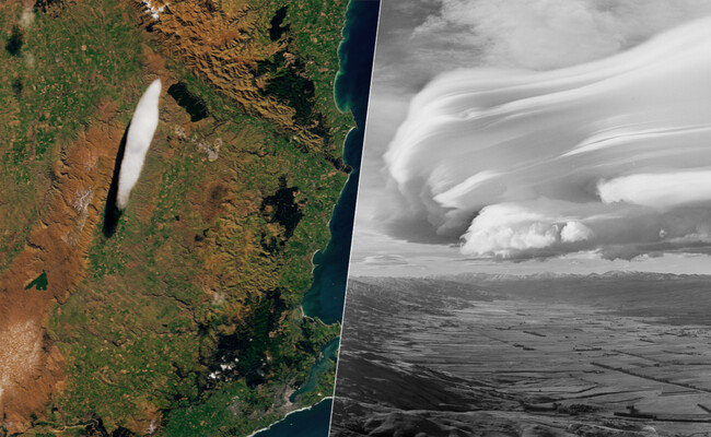 La fascinante nube lenticular Taieri Pet: un fenómeno natural que sorprende desde el espacio