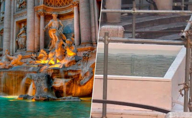 La polémica piscina de la Fontana di Trevi: el arte de lo absurdo en tiempos de turismo masivo