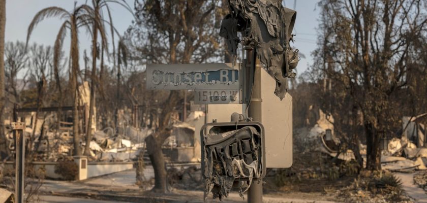 Los efectos devastadores de los incendios en Sunset Boulevard: un vistazo a la tragedia de Los Ángeles