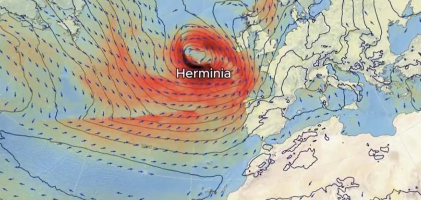 Efectos de la borrasca herminia en españa: fenómenos meteorológicos extremos y sus consecuencias