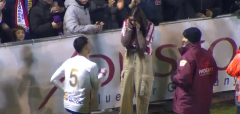 El sorprendente matrimonio en el Copa del Rey: amor y fútbol en el mismo estadio