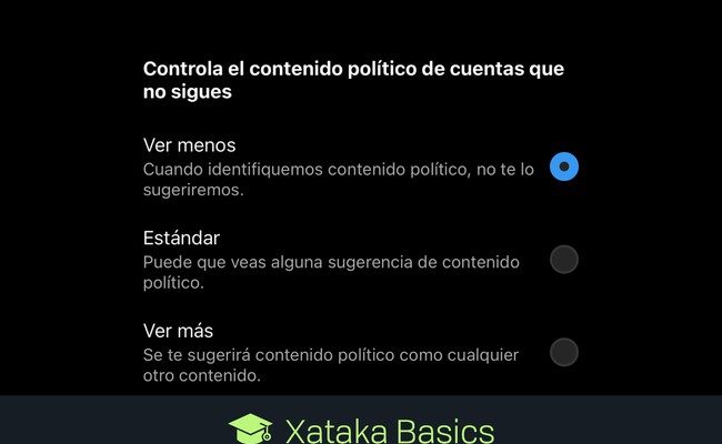 Instagram: Nueva función para regular el contenido político en tu feed