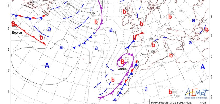 La llegada de las borrascas: Garoé y Éowyn transforman el clima de España