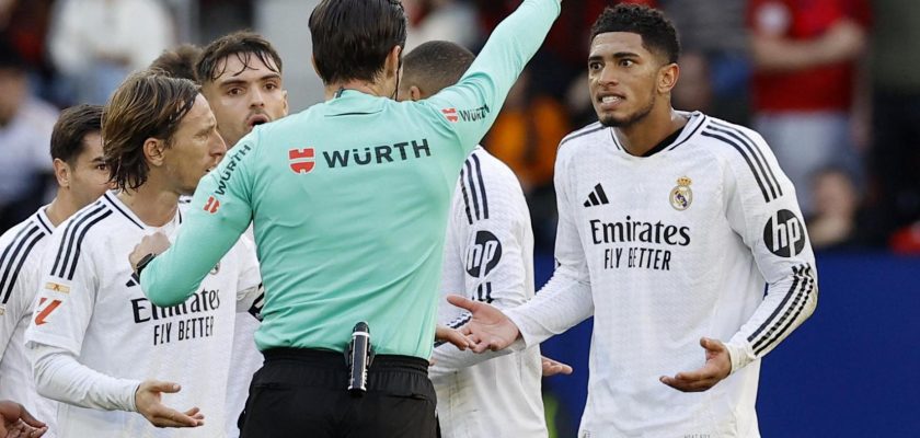 La controversia arbitral en el choque entre Osasuna y Real Madrid: Jude Bellingham en el centro de la tormenta