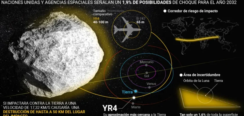 La amenaza del asteroide 2024 YR4: un vistazo a la defensa planetaria y su impacto potencial