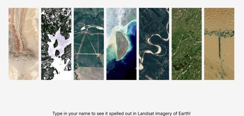 la nueva experiencia interactiva de la nasa: tu nombre en landsat