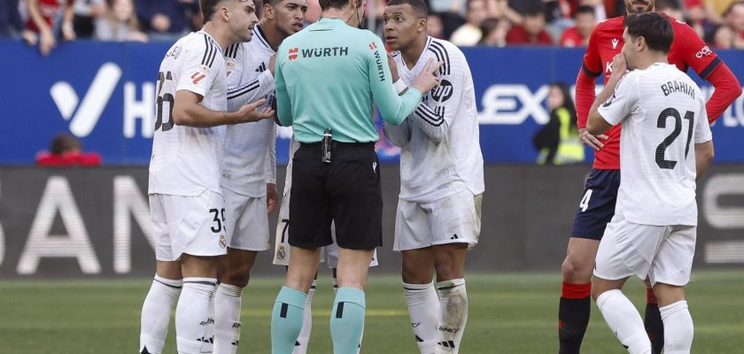 La eterna polémica arbitral: el real madrid tropezó ante osasuna y la controversia se desató