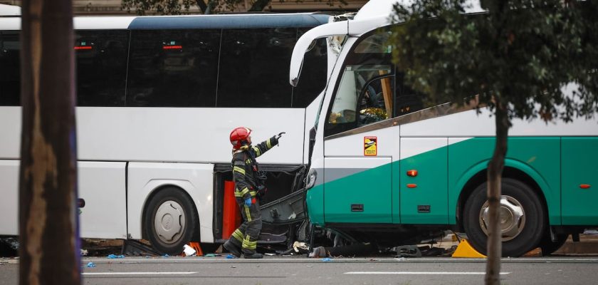 Grave accidente en la avenida Diagonal de Barcelona: la tragedia detrás de dos autocares